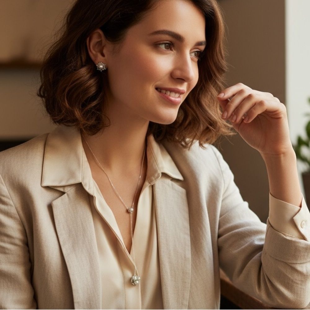 Rebecca Minkoff Silver Starburst Necklace and earrings